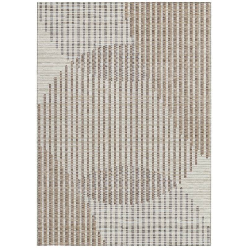 HomeRoots Geometric Transitional Rectangle Outdoor Rug