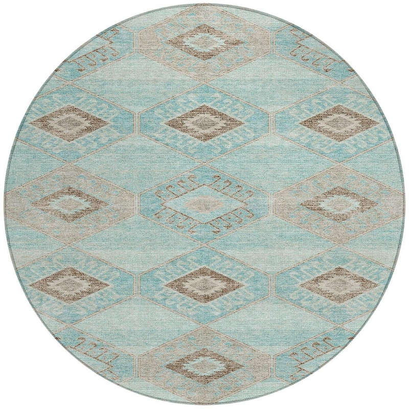 HomeRoots Aztec Transitional Rectangle Outdoor Rug