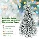 Thumbnail 4, Pre-Lit Premium Snow Flocked Hinged Artificial Christmas Tree-7.5' - 4.2' x 7.5'(Dia x H). Changes active main hero.