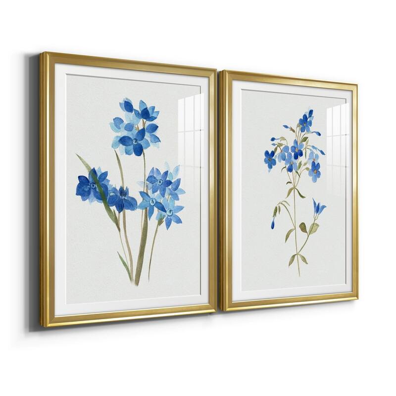 Blue Blossom Botanical I Premium Framed Print - Ready to Hang