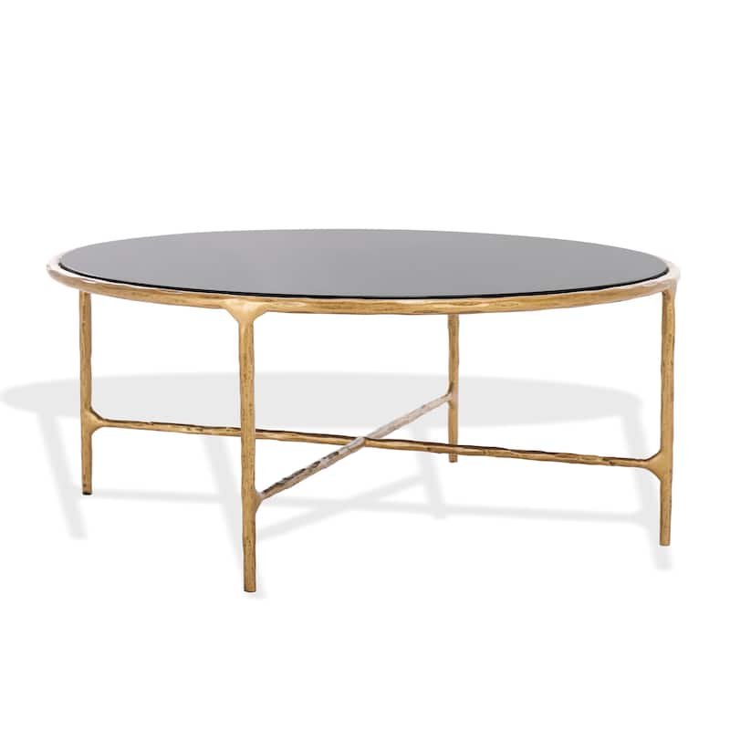 SAFAVIEH Couture Venanzia Round Metal Coffee Table - 36" W x 36" L x 15" H - 36"W x 36"D x 15"H