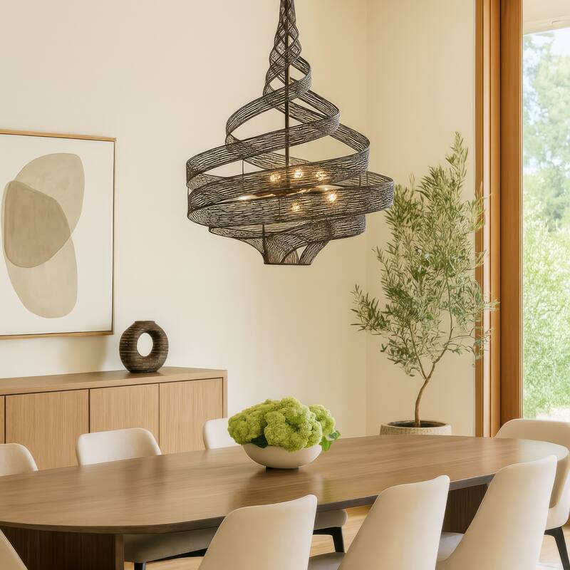 Varaluz Flow 6-Light Large Twist Pendant