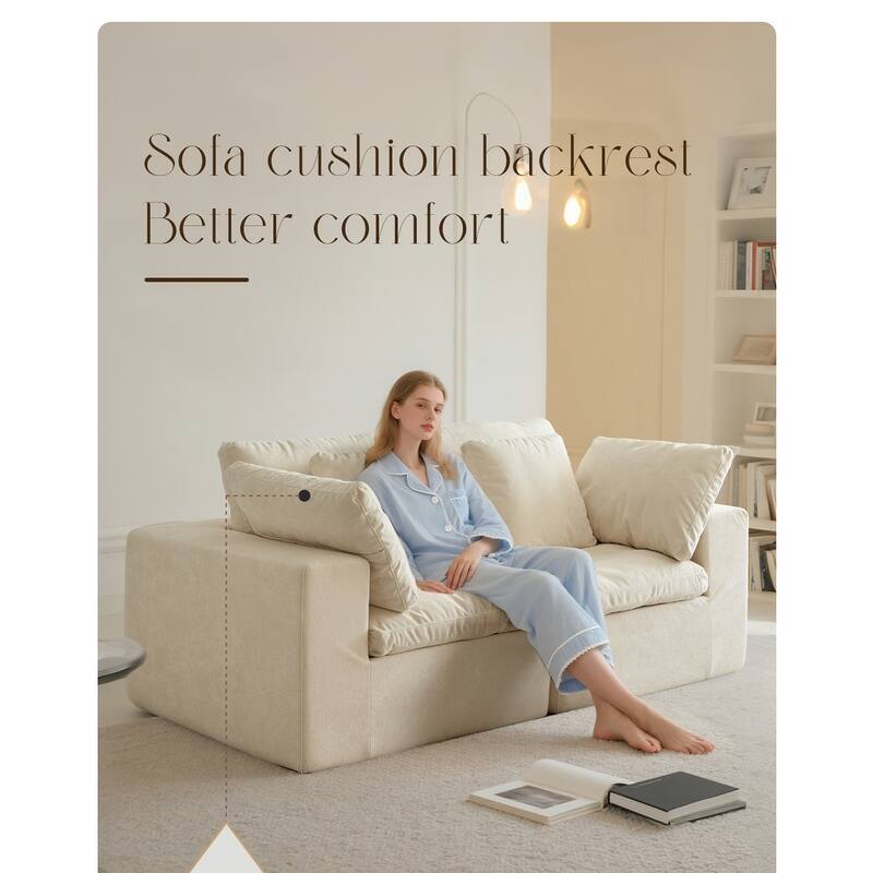 Modular Sectional Sofa, Compressed Sectional Sofa Modern Minimalist Style Corduroy Couch, Sleeper Sofa