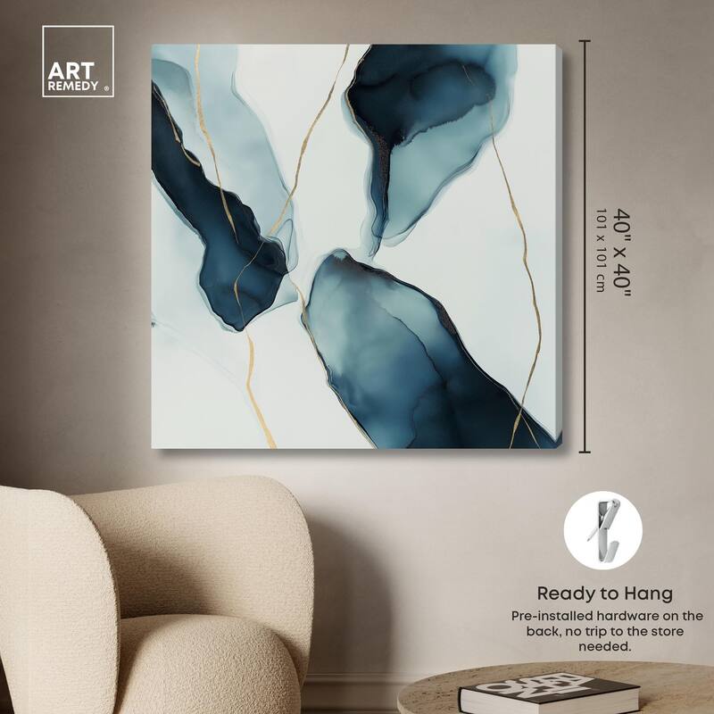 Cerulean Flow II Canvas by Art Remedy, Gallery Wrapped