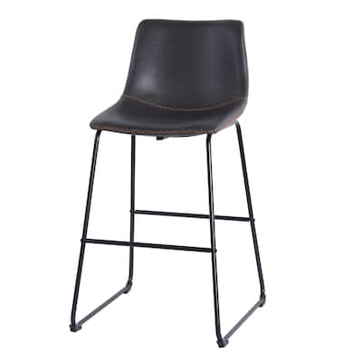 Clayton - Bar Stool - Vintage Faux Leather Upholstery