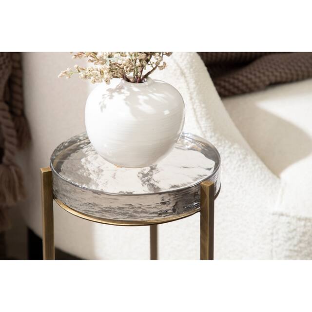 Kate and Laurel Aguilar Glam Drink Table - 8x8x23
