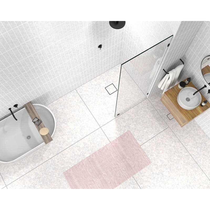 Glass Warehouse 78" x 33" Frameless Shower Door - Single Fixed Panel