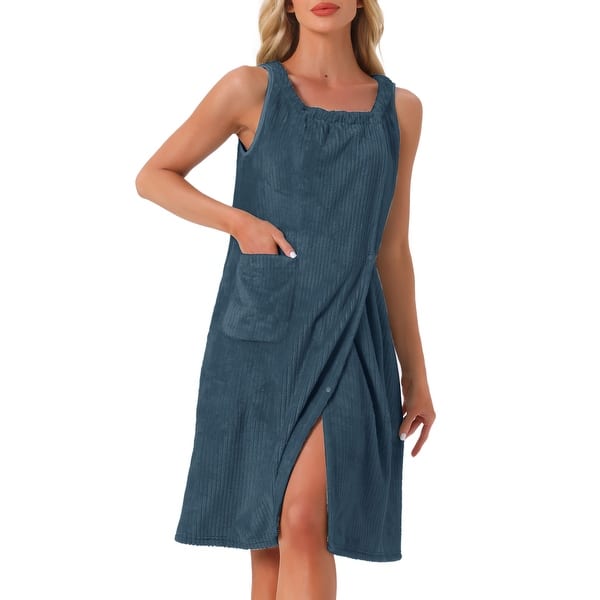Womens Shower Wrap Wearable Towels Cover Up Bathrobe Around Towel Straps Spa Body Robe Guess Beach Snaps - On Sale - Bed Bath & Beyond