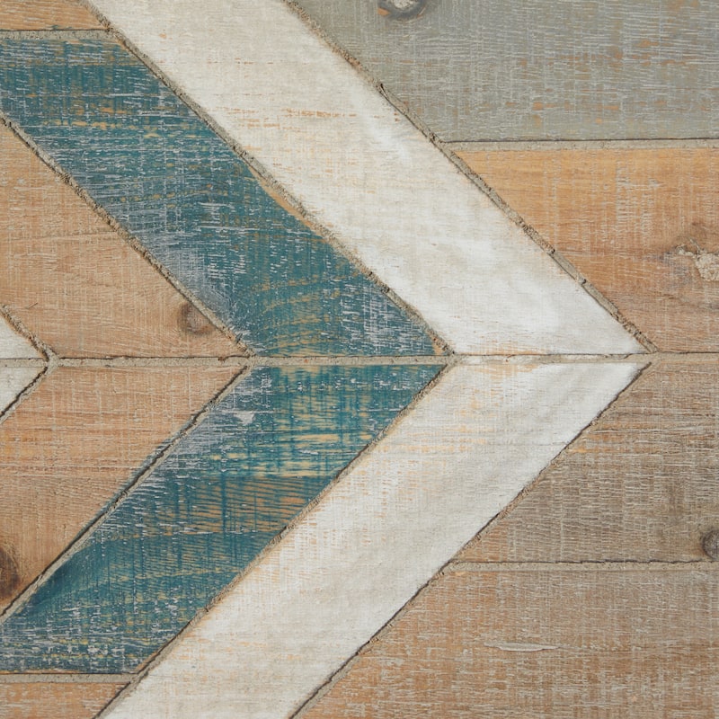 Multi Colored Wooden Handmade Southwestern Geometric Home Wall Decor