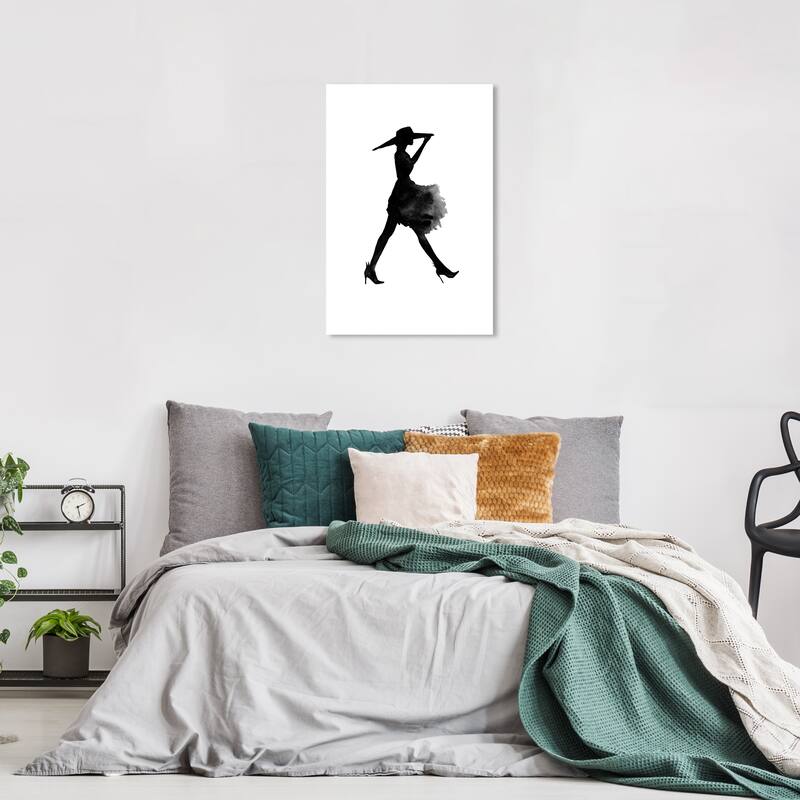 Wynwood Studio Canvas Fashion and Glam Inked Fashion Walk Black and Modern & Contemporary Wall Art Canvas Print - 24 x 16