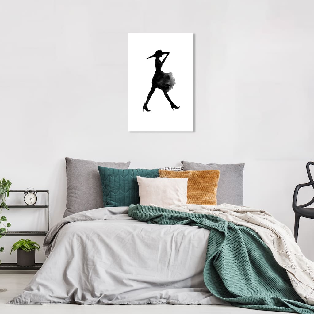 Wynwood Studio Canvas Fashion and Glam Inked Fashion Walk Black and Modern & Contemporary Wall Art Canvas Print