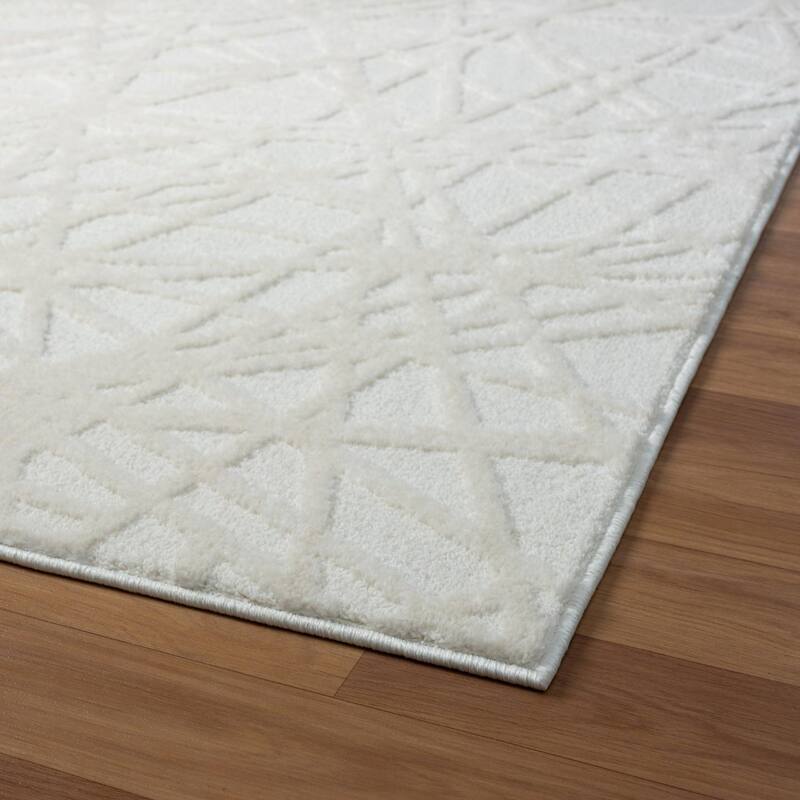 Luxe Weavers Geometric Abstract Lines Area Rug