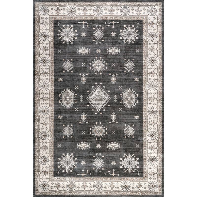 Nuloom Moxie SplashGuard Traditional Bordered Machine Washable Area Rug