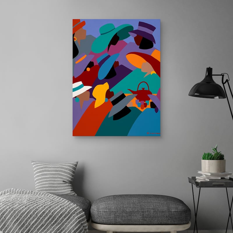 Tea and Conversations by Synthia SAINT JAMES Canvas Art Print