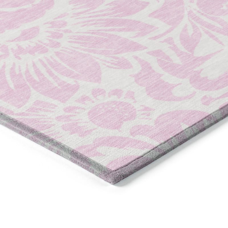 Machine Washable Indoor/ Outdoor Whimsy Floral Chantille Rug