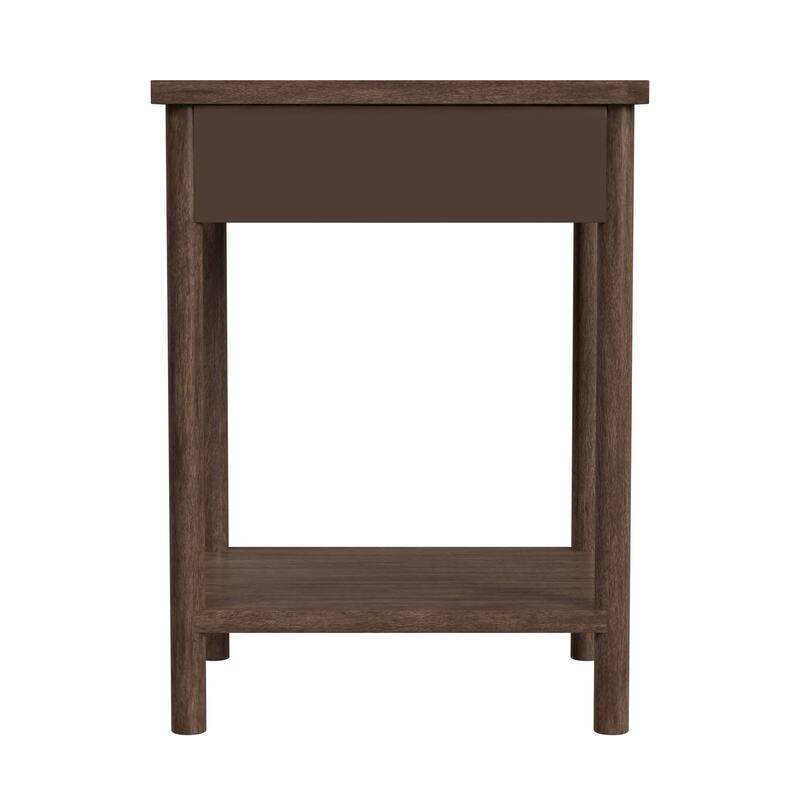 Lennon 1 Drawer Rounded Leg Wood Nightstand