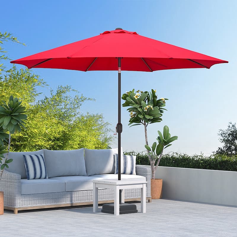 Maypex 10-foot Crank and Tilt Market Umbrella - Red