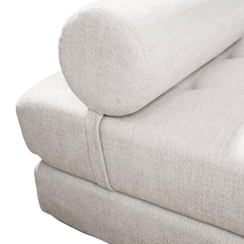 Art Leon Tufted Convertible Queen Size Chaise Lounge