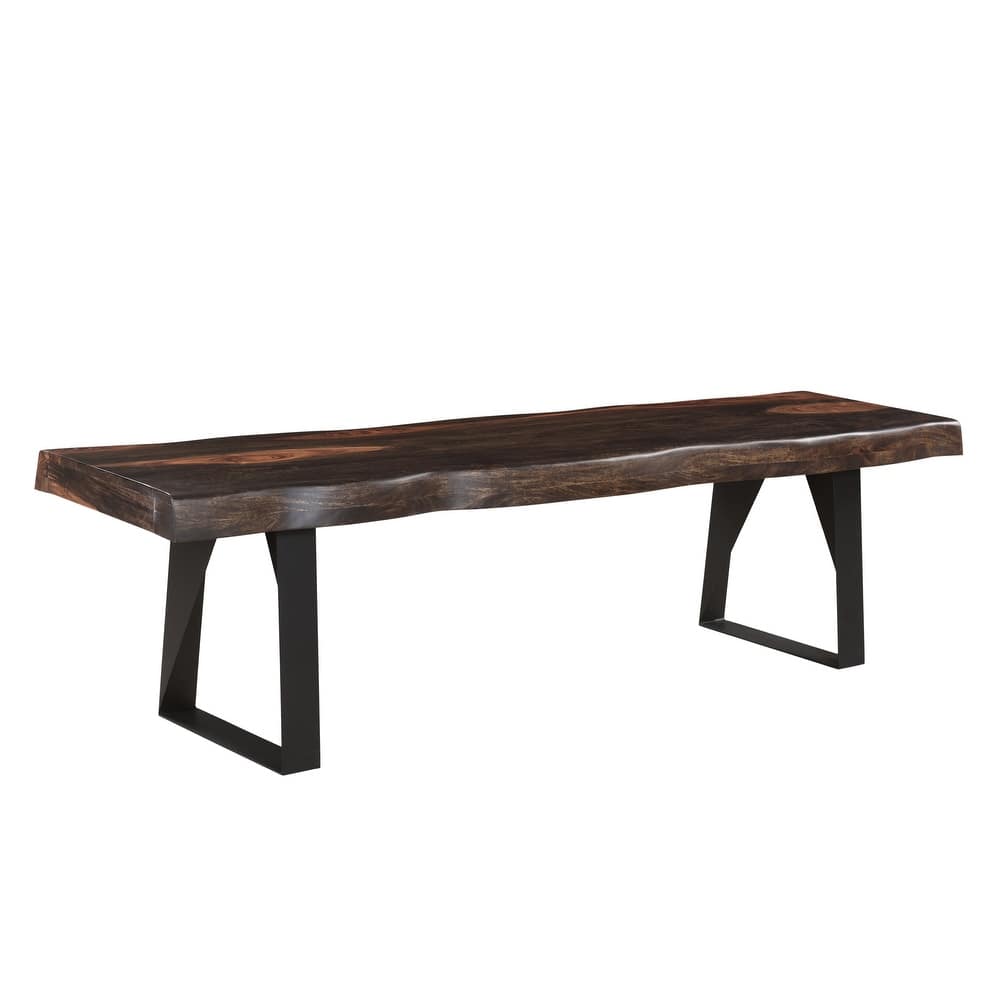 Sienna Live Edge Wave Dining Bench