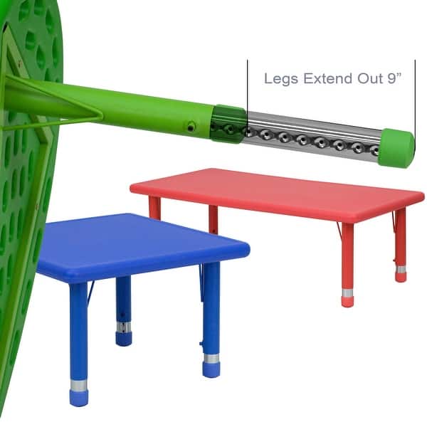 35 Wx65 L Half Moon Plastic Adjustable Activity Table School Table For 8 Overstock 10055908