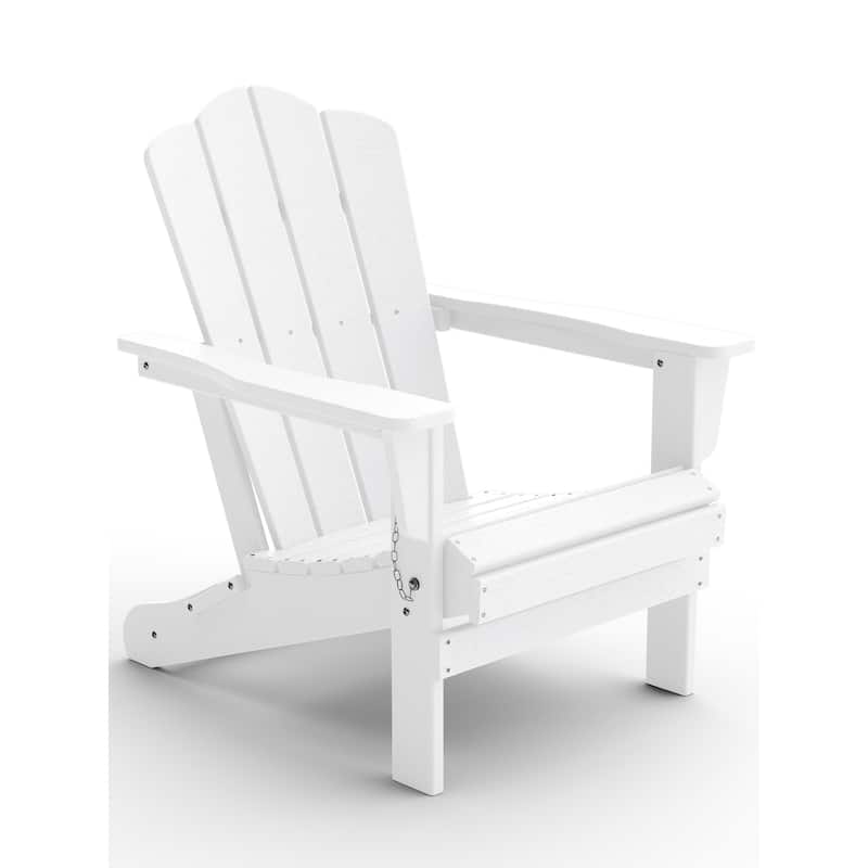 Classic Plastic Folding Outdoor Adirondack Chair Set Of 2