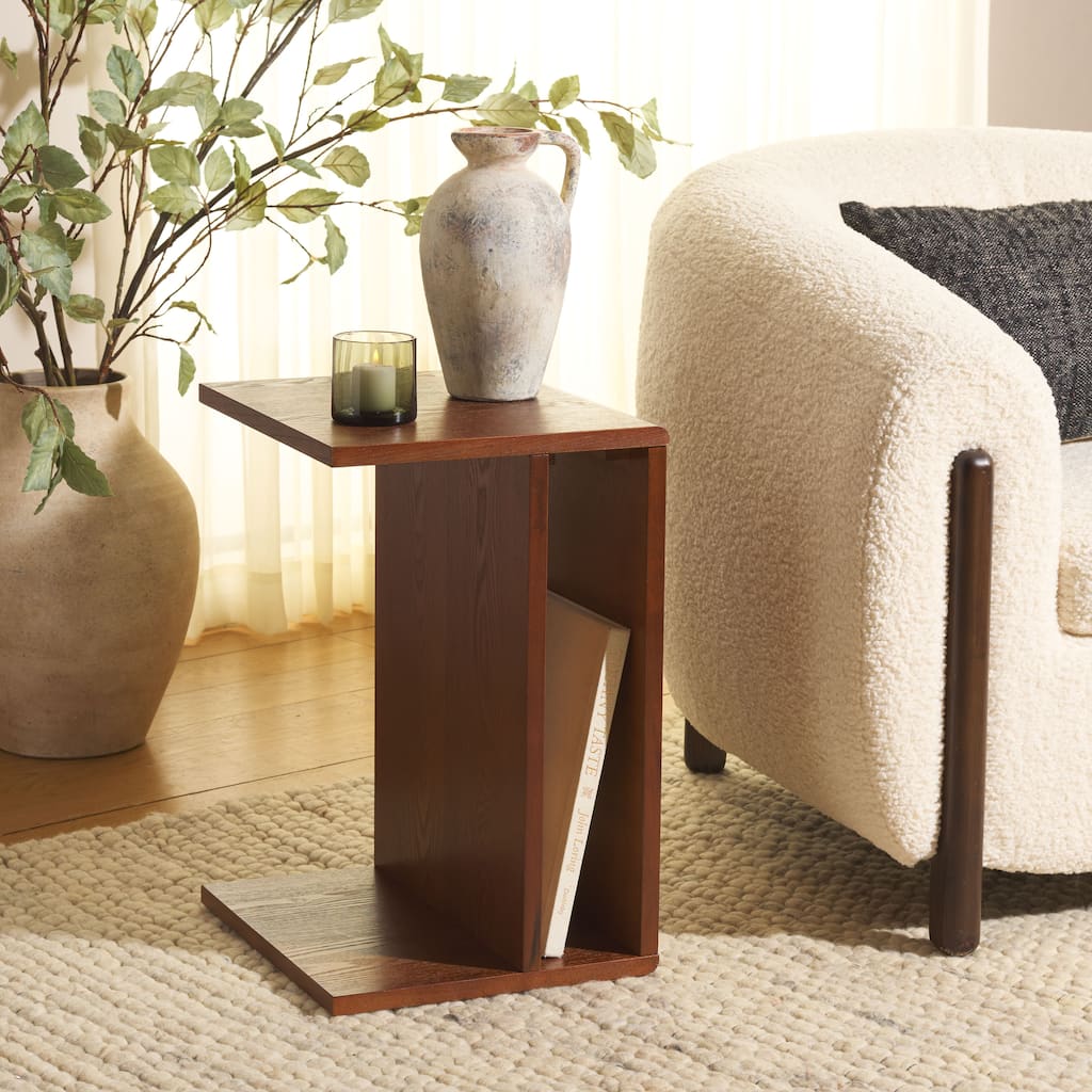 SAFAVIEH Aeon C-Shaped Table - 14"W x 12"D x 20"H