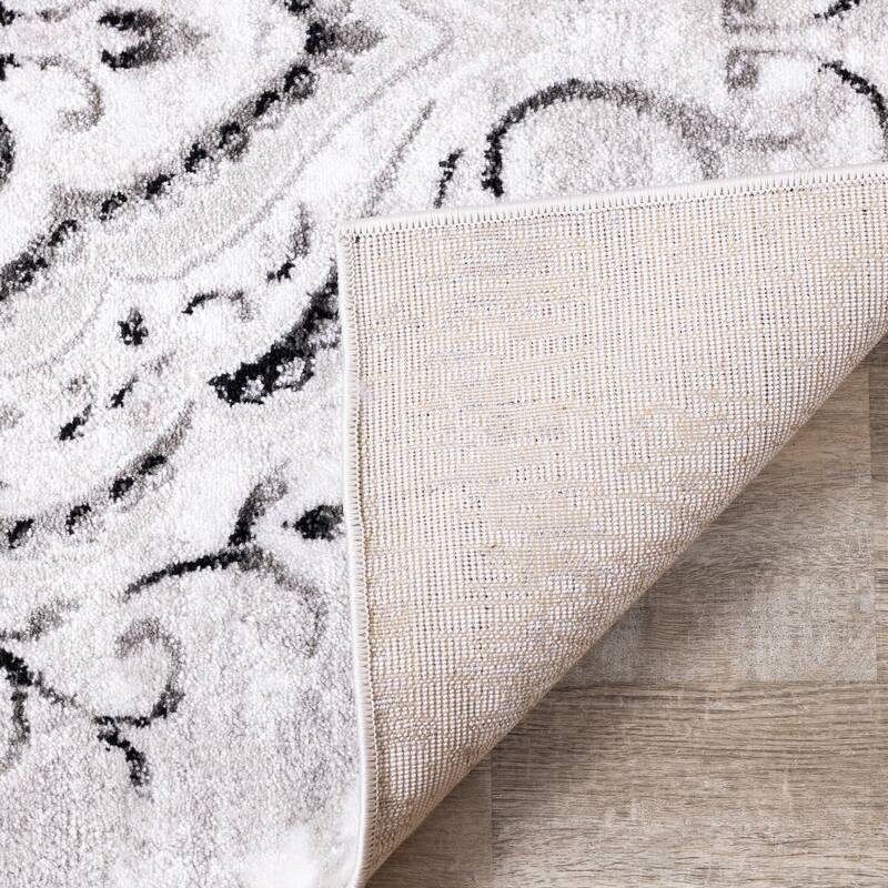Perry Collection - Venetian Silver Damask Rug