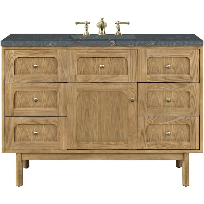 James Martin Vanities 545-V48-FPBL Laurent 48" Wall Mounted or Free - Light Natural Oak - Oak Finish