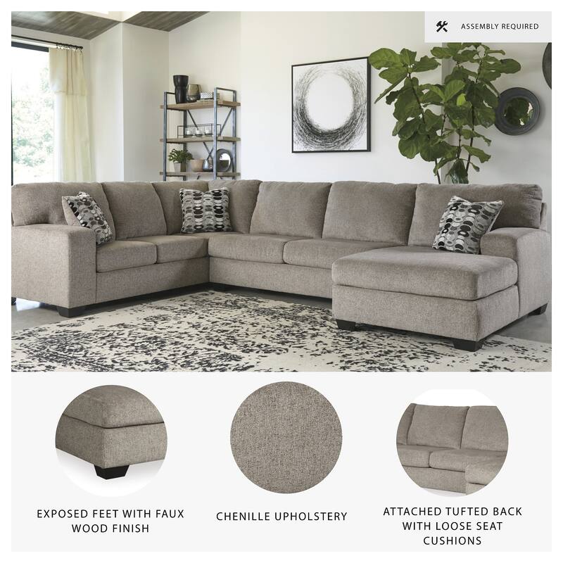 Ballinasloe 3-Piece Sectional- Platinum