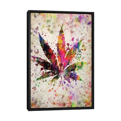 iCanvas "Marijuana" by Aged Pixel Framed Canvas Print