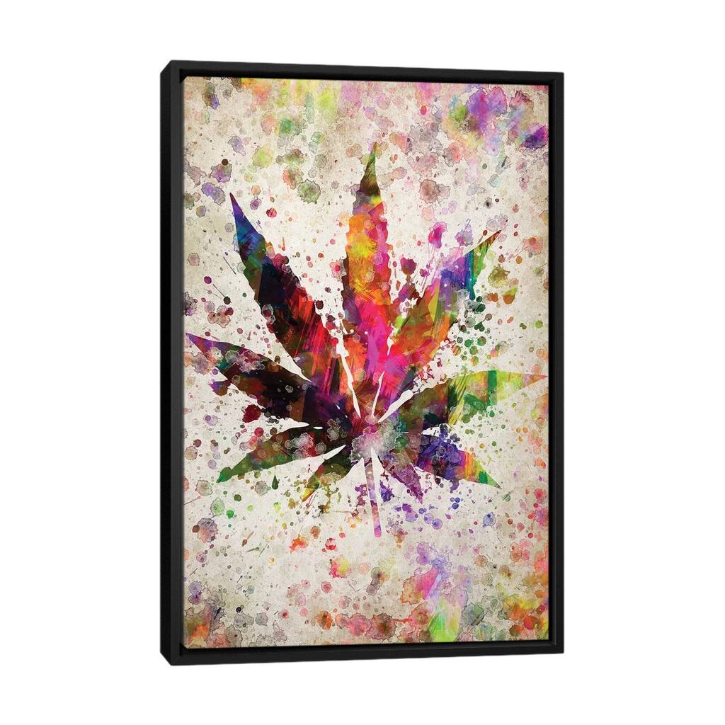 iCanvas "Marijuana" by Aged Pixel Framed Canvas Print
