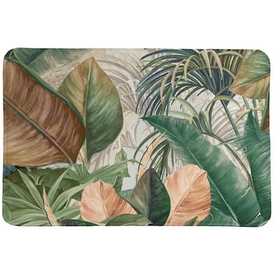Laural Home Costa Palm Memory Foam Rug 21x34