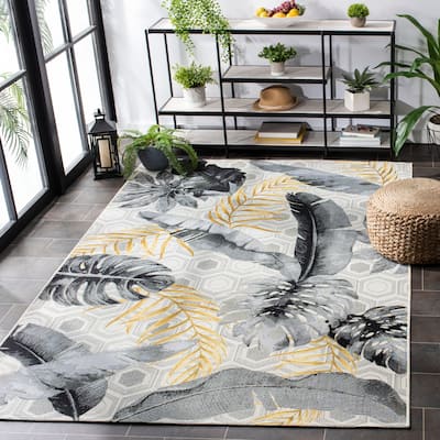 SAFAVIEH Barbados Xhezide Tropical Indoor/ Outdoor Waterproof Patio Backyard Rug