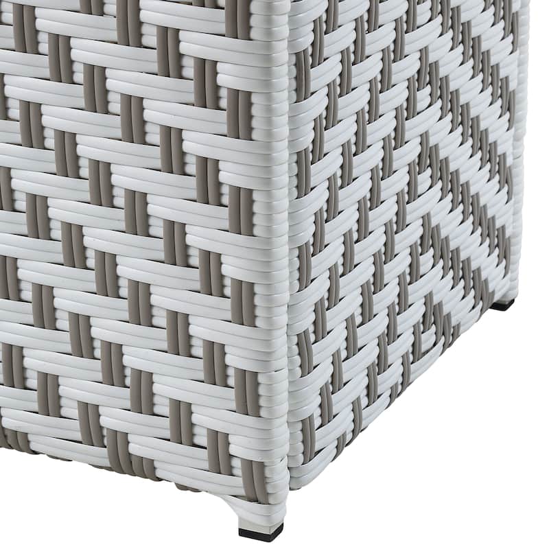 Alat Contemporary Wicker Outdoor Deck Storage Hamper by Furniture of America