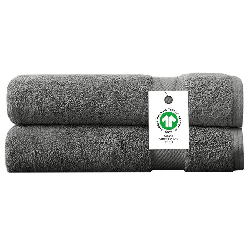 Delara Organic Cotton Feather Touch Quick Dry 650 GSM Bath Sheet, 36"X70"