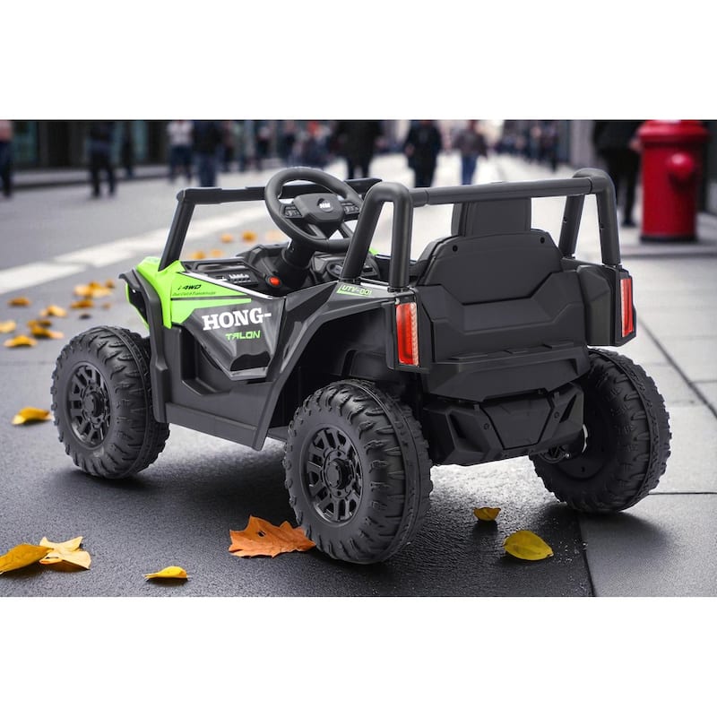 12V Kids Electric Ride On UTV Car with Remote Control, Battery Powered Toy Vehicle with Seat Belt & LED Lights, Ages 3-6