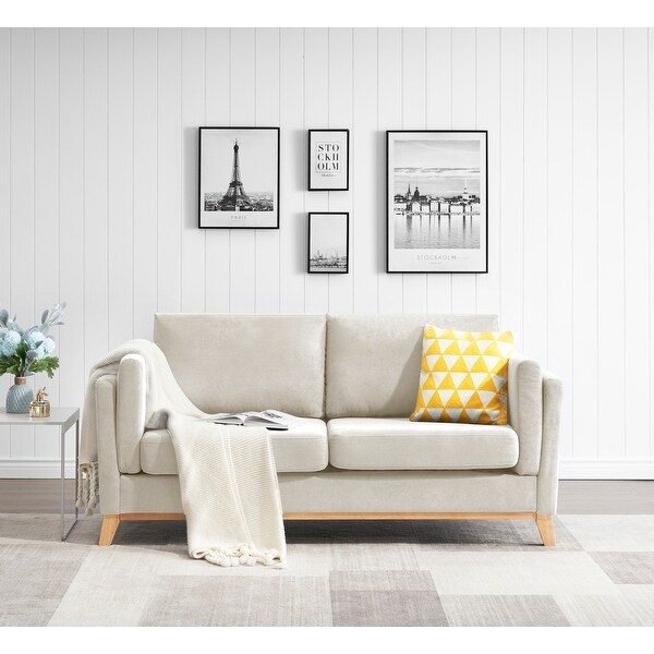Beige hot sale chenille sofa