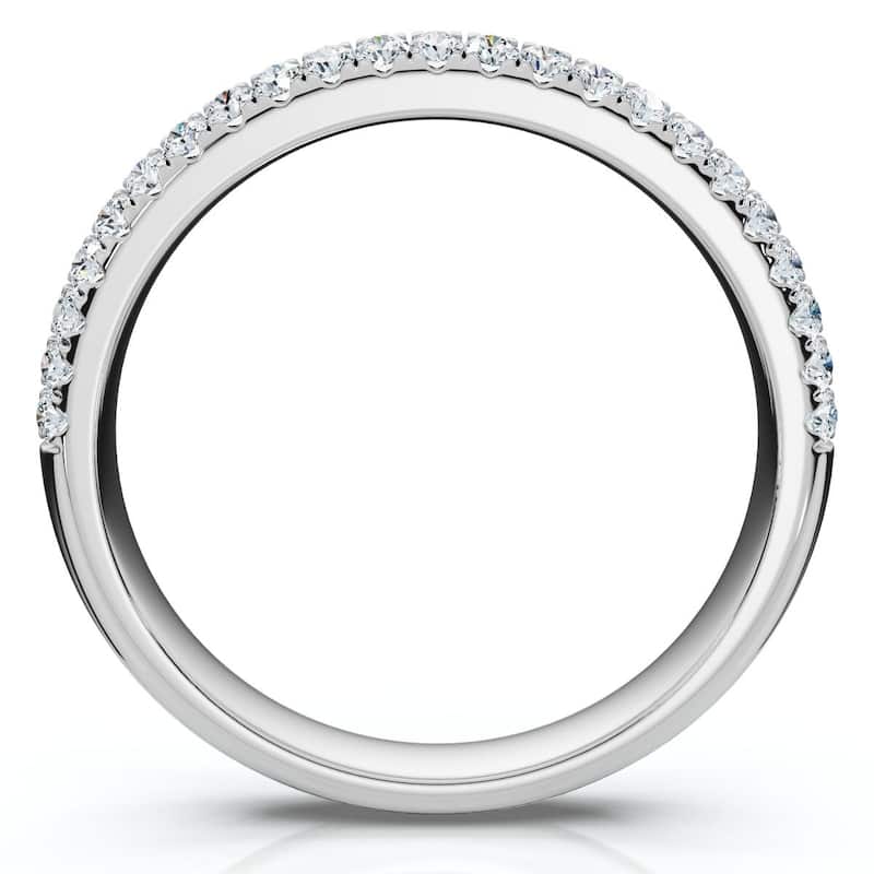 1/4Ct Micro Pave Diamond Wedding Ring 1/2 Eternity Band Gold Lab Grown