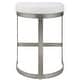 preview thumbnail 8 of 8, Uttermost Ivanna Backless Silver Counter Stool - 18"W x 26"H x 14.5"D