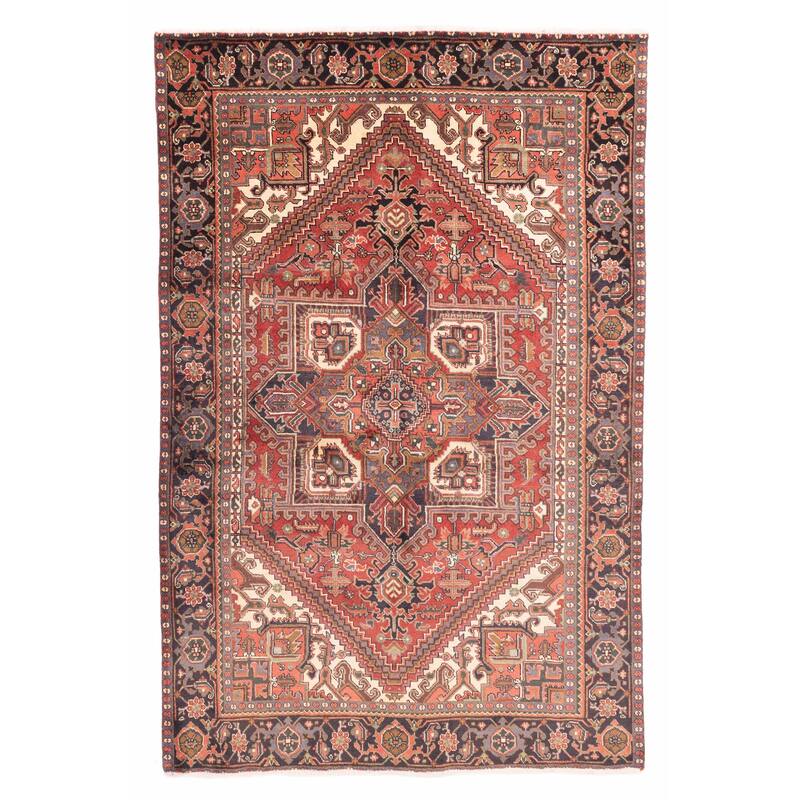 ECARPETGALLERY Hand-knotted Sarabi Red Wool Rug - 6'4 x 9'9