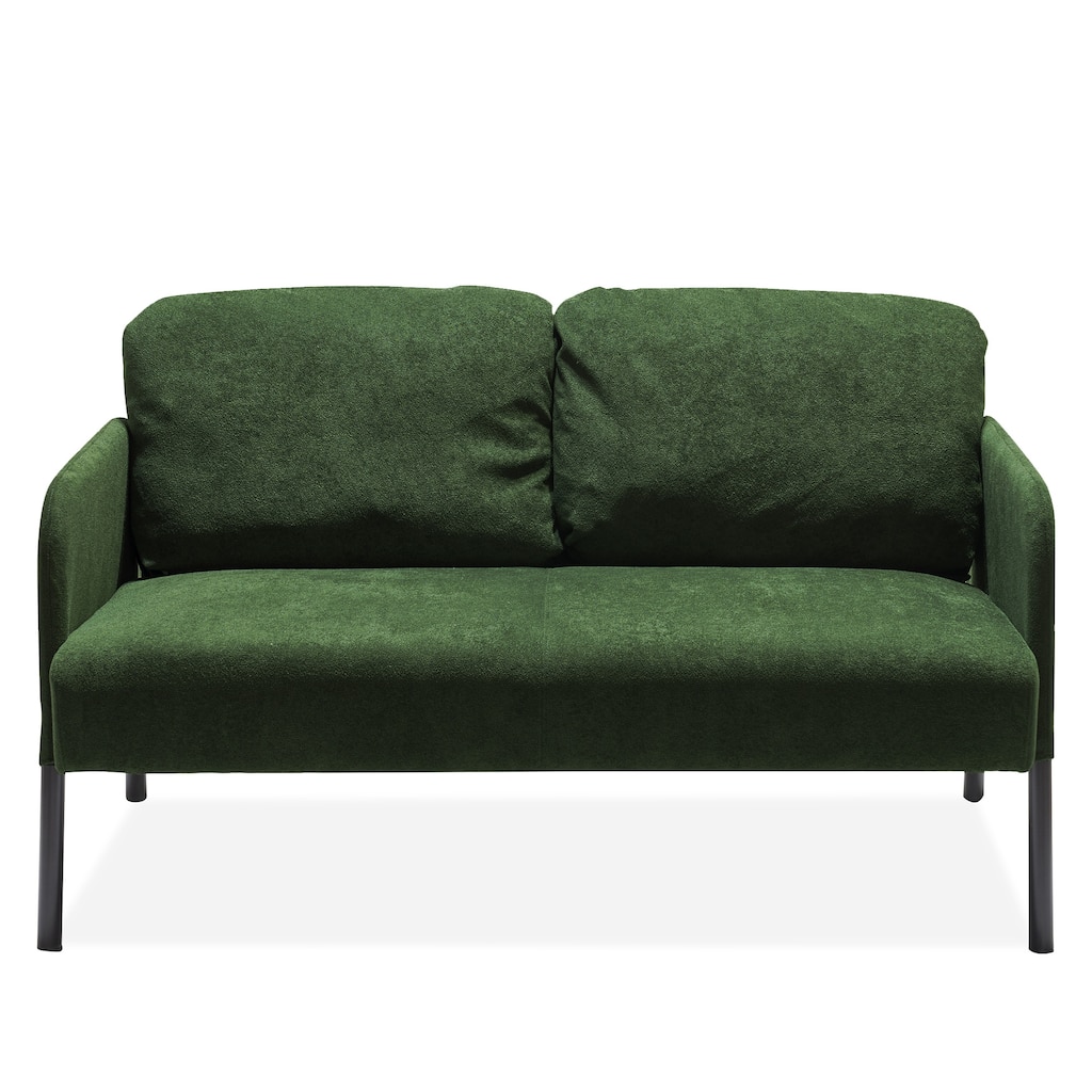 Fabric Loveseat Sofa, Tufted Couch Modern Upholstered Deep Seat Sofa Lounge Couch, 2-seat Armchair for Living Room