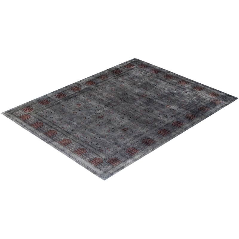 Contemporary Overdyed Wool Hand Knotted Area Rug - 9' 2" x 11' 9"