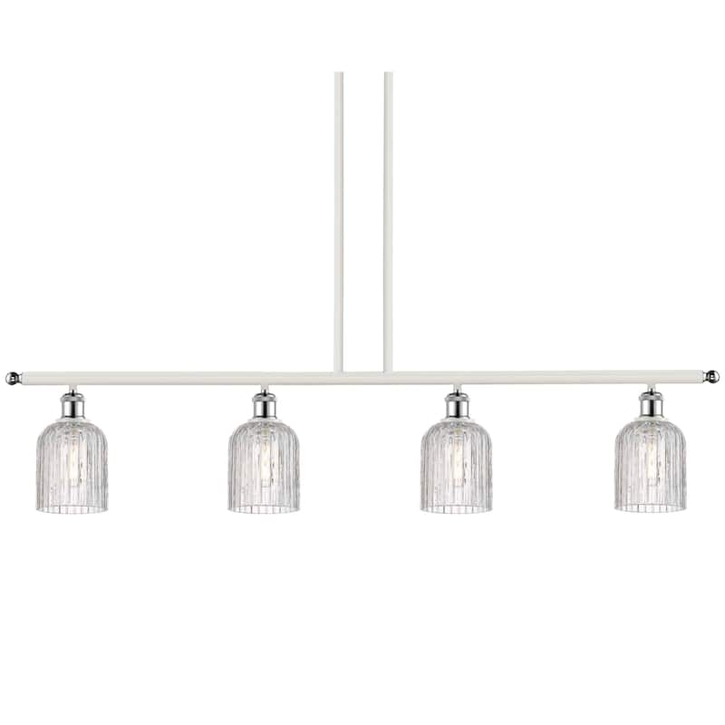 Innovations Lighting 516-4I-10-48 Bridal Veil Pendant Bridal Veil 4 - White Polished Chrome / Clear