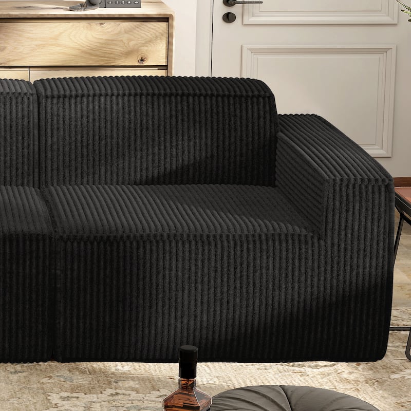 Furniture of America Navir Modern Chenille Foam Modular Sofa Chair