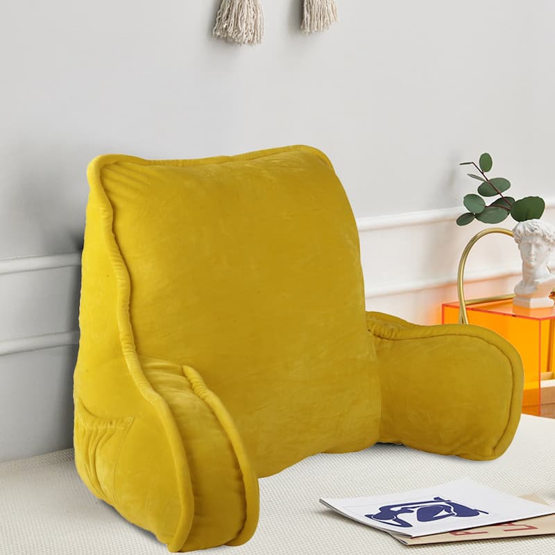 Super soft Lounger Bedrest Reading Pillow - Lemon Curry