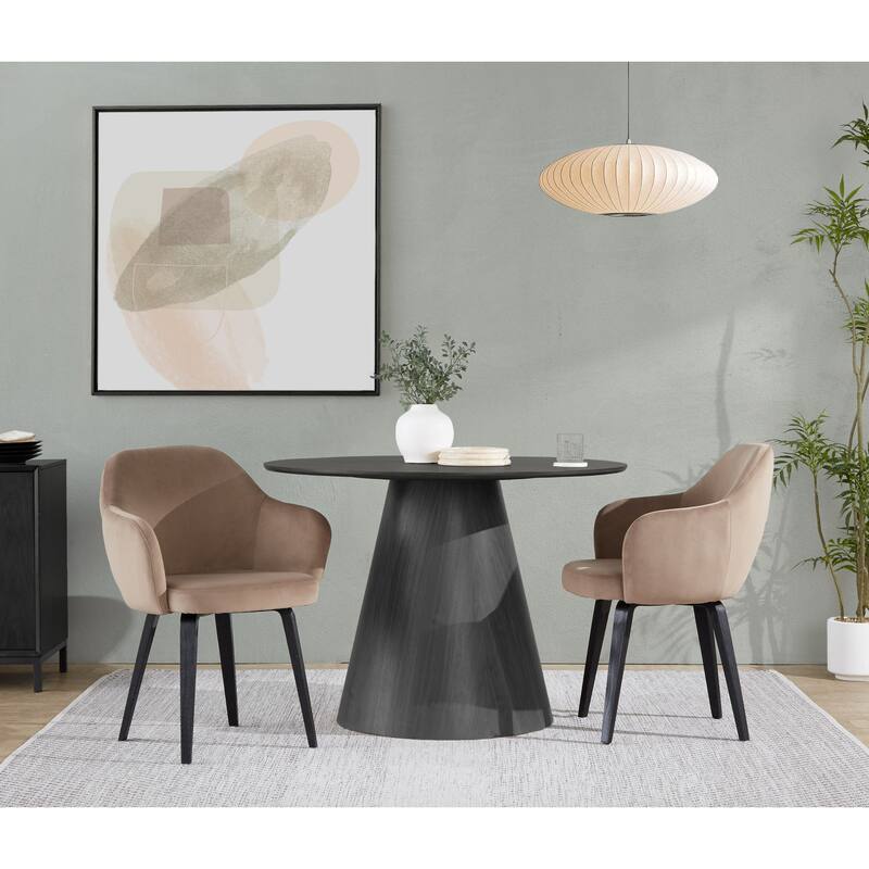 Porch & Den Beckett Dining Chair with Bent Wood Legs (Set of 2)