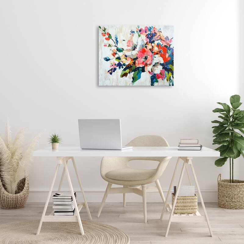 Stupell Abstract Flower Blooming Branch Canvas Wall Art Design By Franklyn Gregory
