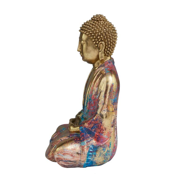 Multi Colored Resin Buddha Sculpture