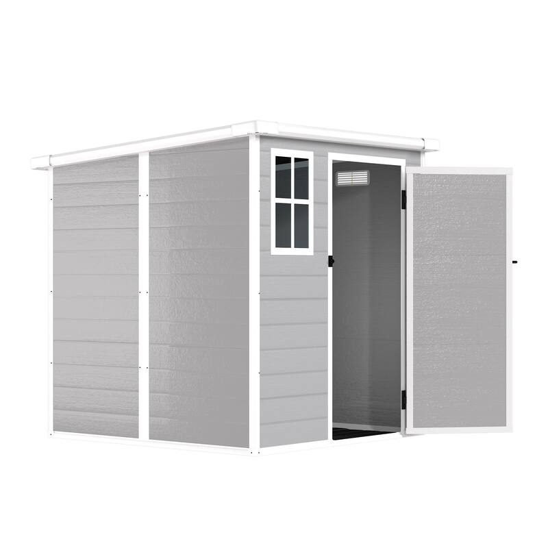 Waterproof Outdoor Storage Shed with Window, Lockable Doors and Vents