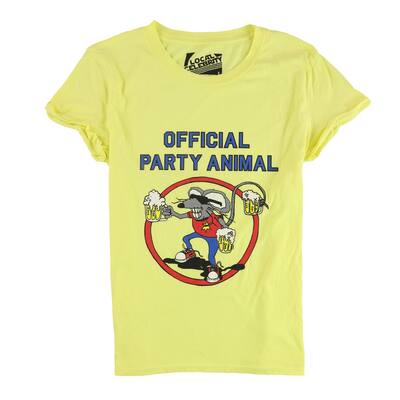 Local Celebrity Womens Official Party Animal Graphic T-Shirt,, Yellow, Large